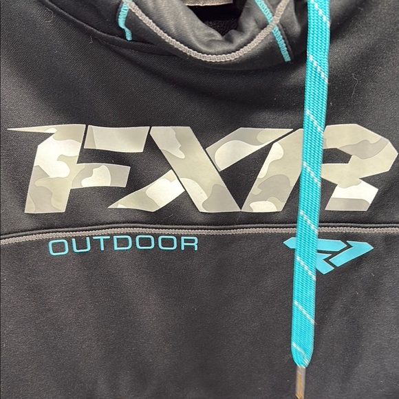 FXR Hoodie with Teal Details - Picture 3 of 5